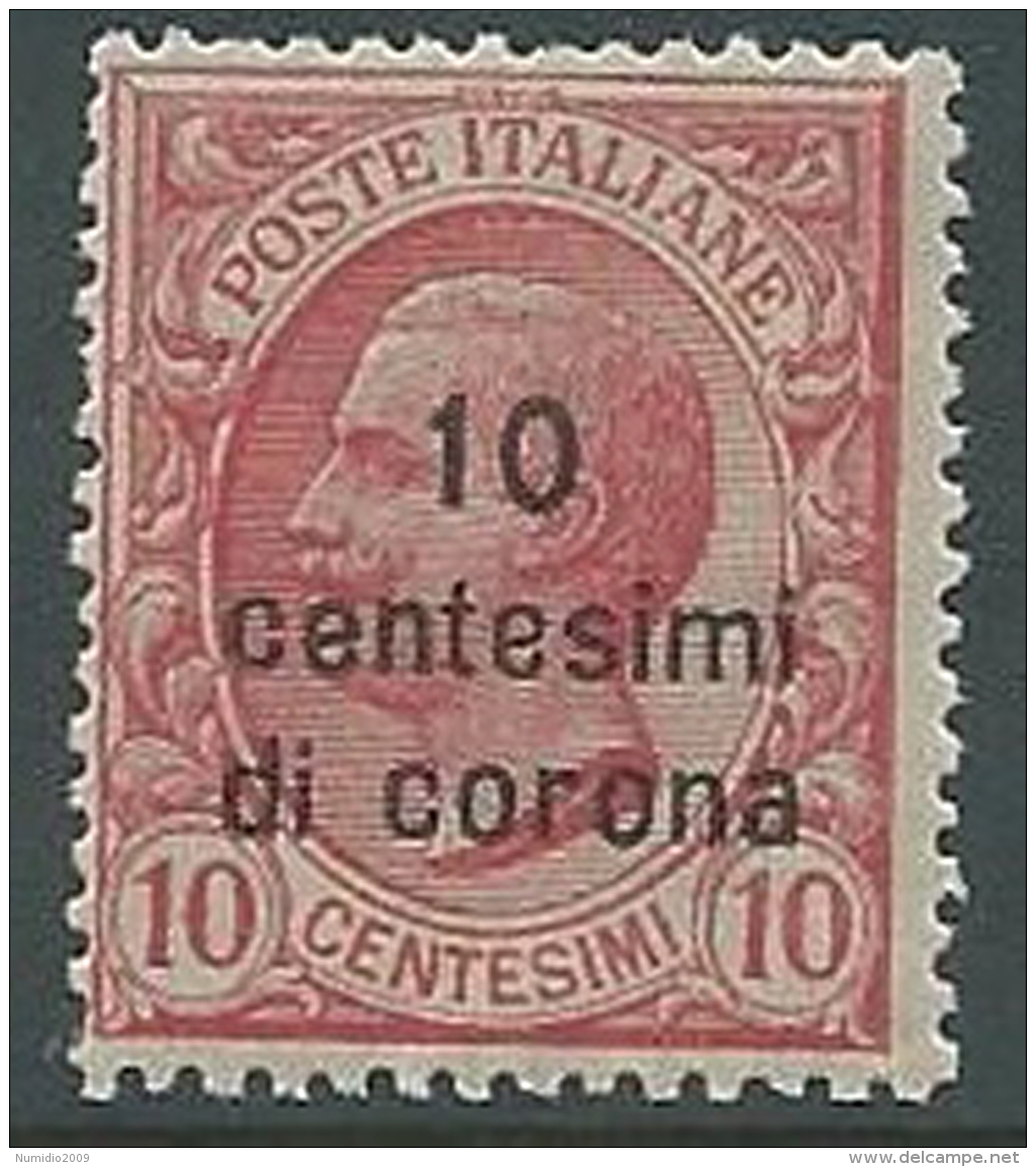 1921-22 DALMAZIA EFFIGIE 10 CENT MNH ** - P13-5 - Dalmatia