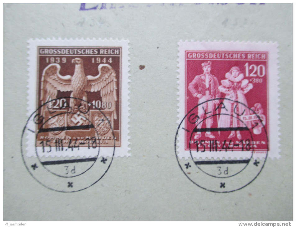 Böhmen Und Mähren 1943 / 44 FDC / R-Brief 3 Stück!! Iglau 1. Sauber Gestempelt! - Briefe U. Dokumente