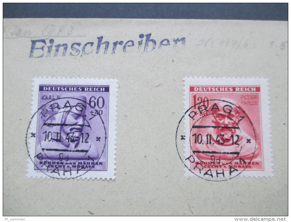 Böhmen und Mähren 1943 / 44 FDC / R-Brief 3 Stück!! Iglau 1. Sauber gestempelt!