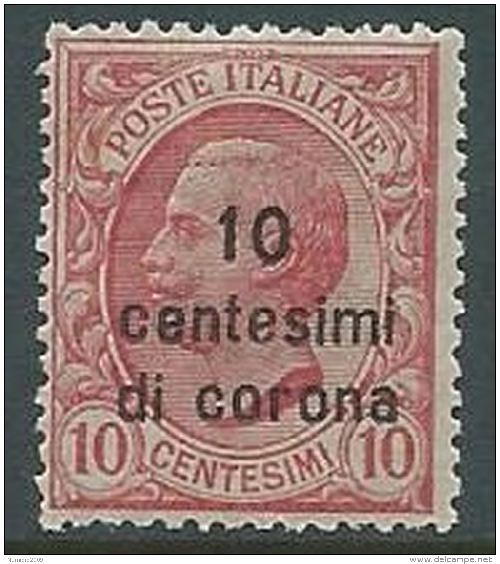 1921-22 DALMAZIA EFFIGIE 10 CENT MNH ** - P17-8 - Dalmatia