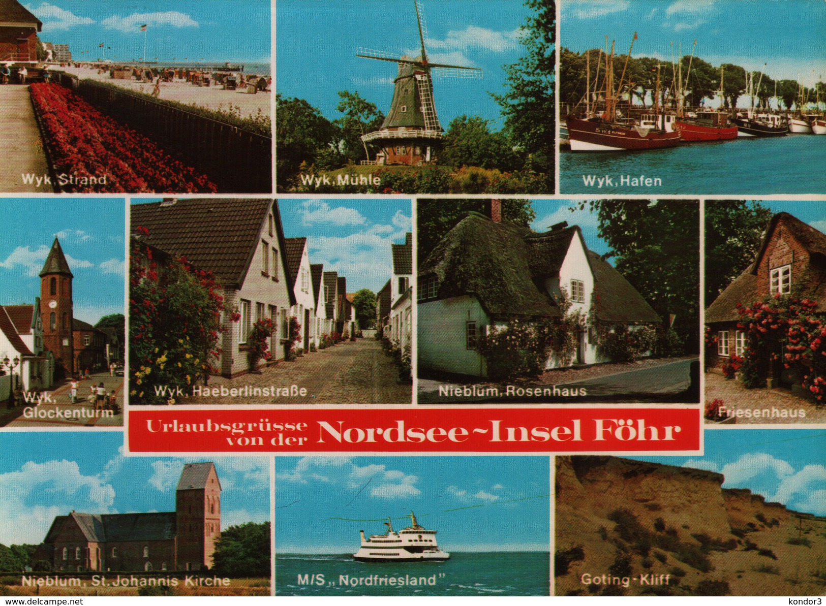 Nordse-Insel Föhr. Mehrbildkarte - Föhr