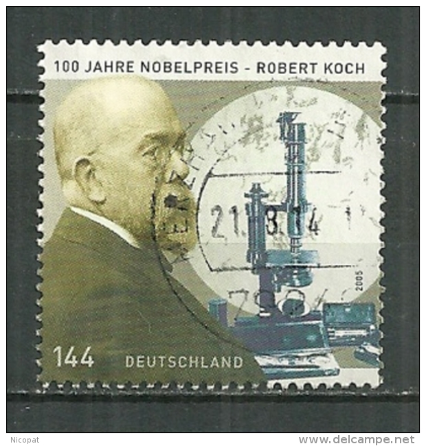 DEUTSCHLAND 2005 Oblitéré 2321 Robet Koch Prix Nobel De Physiologie Médecine Santé Tuberculose - Used Stamps