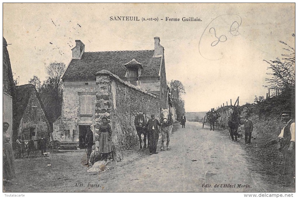 CPA 95 SANTEUIL FERME GUILLAIN 1907 - Santeuil