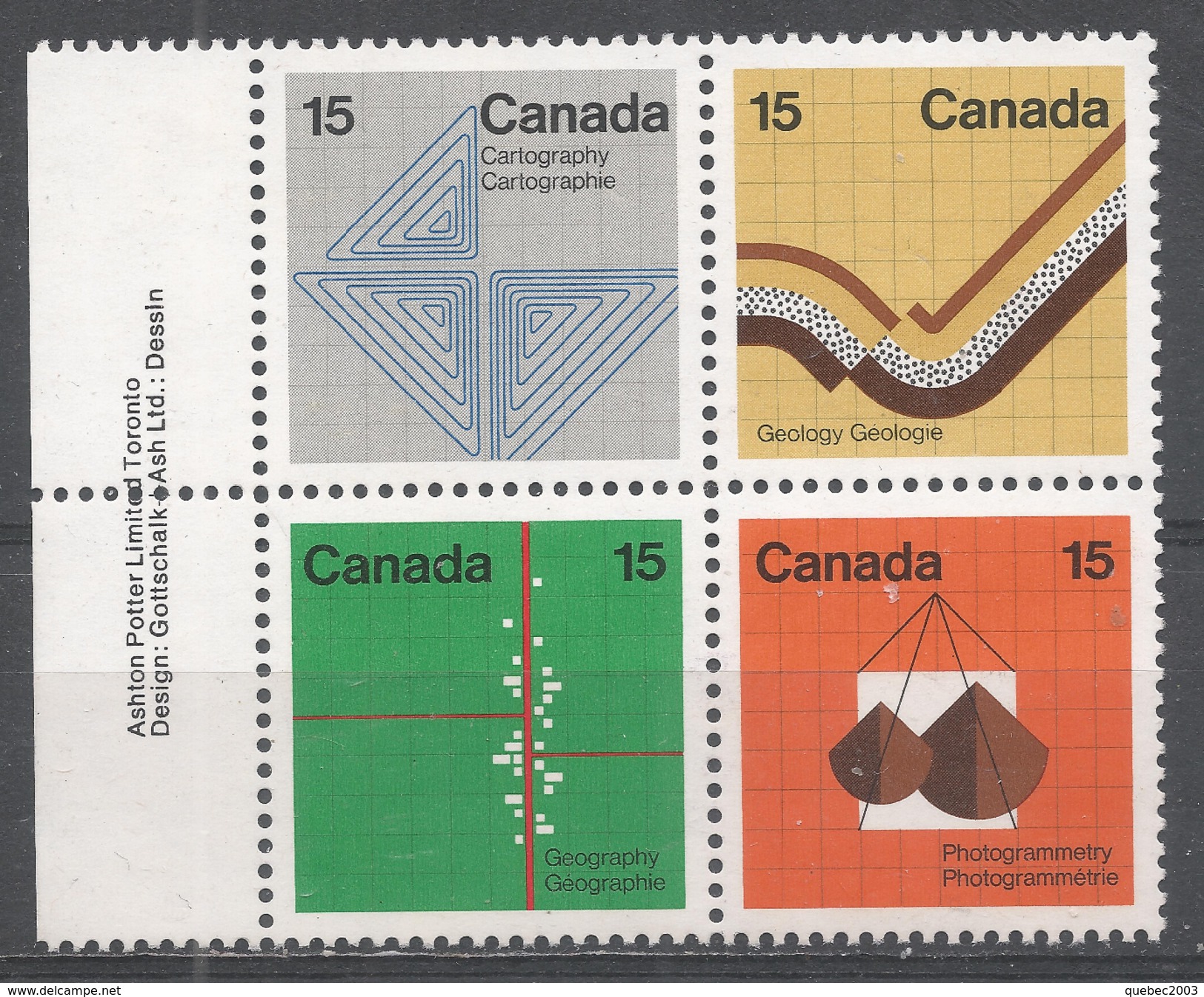 Canada 1972. Scott #585a (M) Earth Sciences: Geological, Geographical, Photogrammetry & Cartographic - Neufs