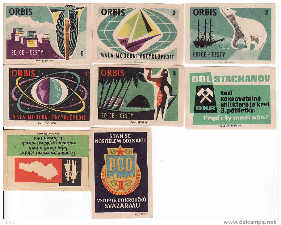 Czech Boites D'allumettes-etiquettes,matchbox Labels Czechia, Ship, Maison D'édition Orbis, Icce Bear, Les Ours Polaires - Boites D'allumettes - Etiquettes