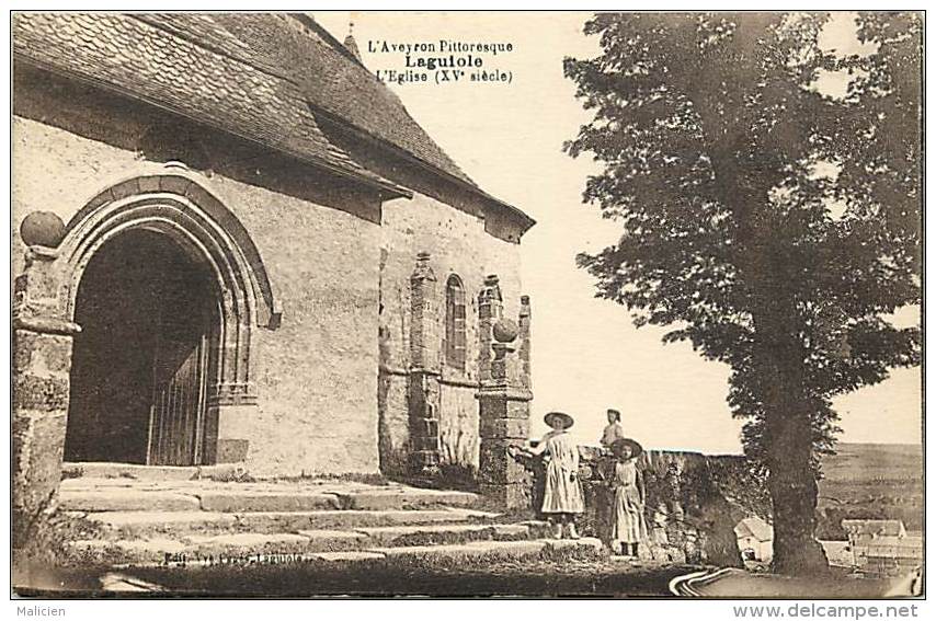 - Depts Div.-ref-JJ668 - Aveyron - Laguiole - L Eglise - Fillettes -  Carte Bon Etat - - Laguiole