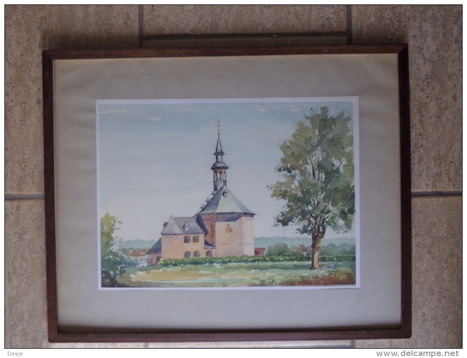 Aquarel Oude Abdij Door Armand Van Kerckhoven 1983 - Aquarelles