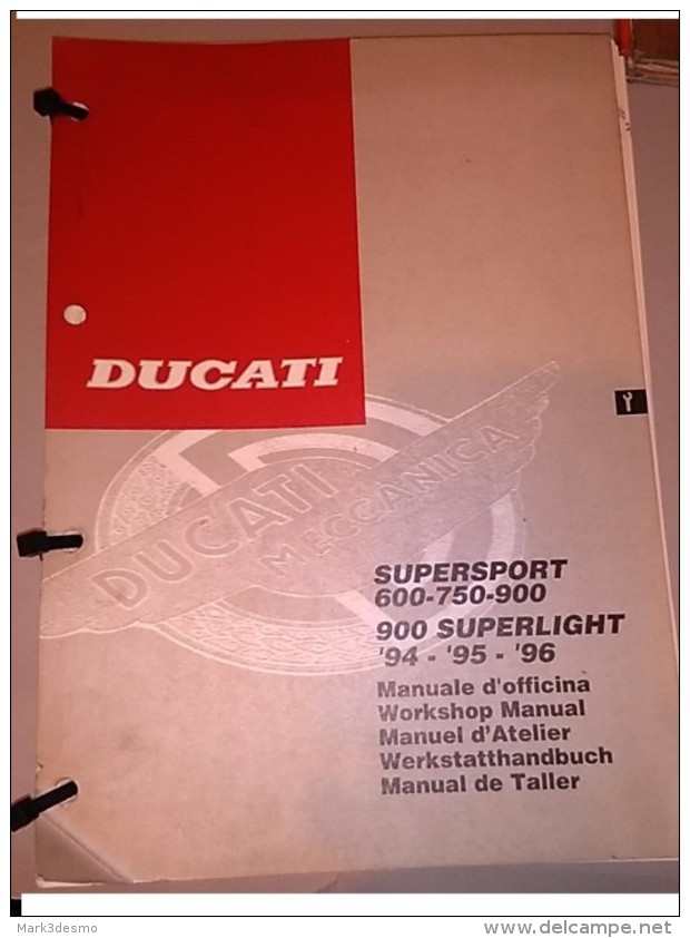 Ducati 600 750 900 SS Superlight '94-95-96 Manuale Officina Originale Workshop Manual-manuel D´atelier-Werkstatthandbuch - Motori