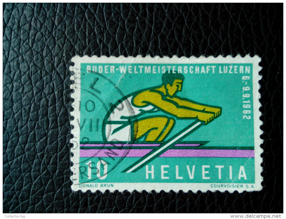 STAMP HELVETIA SWISS 1962 ROWING LUCERNE USED LOW PRICE - Rowing