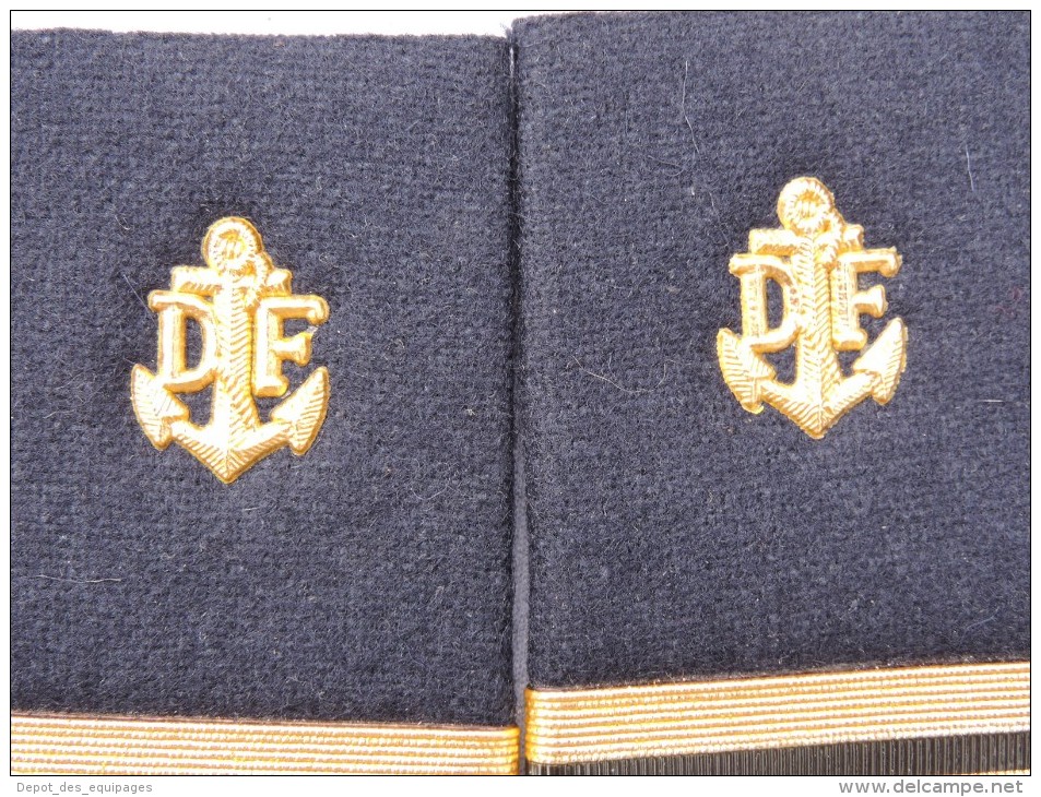 DOUANES MARITIMES : RARE PAIRE PATTES EPAULES  ETAT NEUF #.2 - Police & Gendarmerie