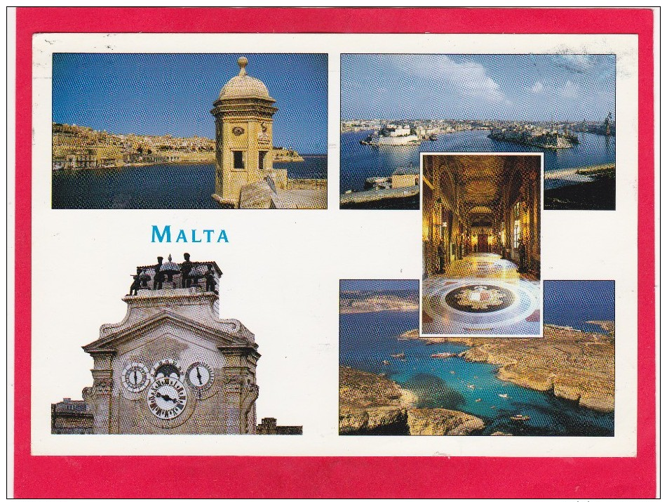 Post Card,Multi View Of Malta,Posted With Stamp,L37. - Malta