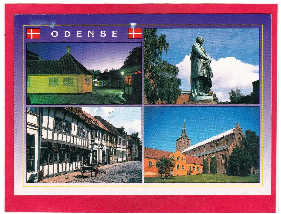 Post Card,Multi View Of ,Odense, South Denmark, Denmark.,Posted With Stamp,L37. - Denemarken