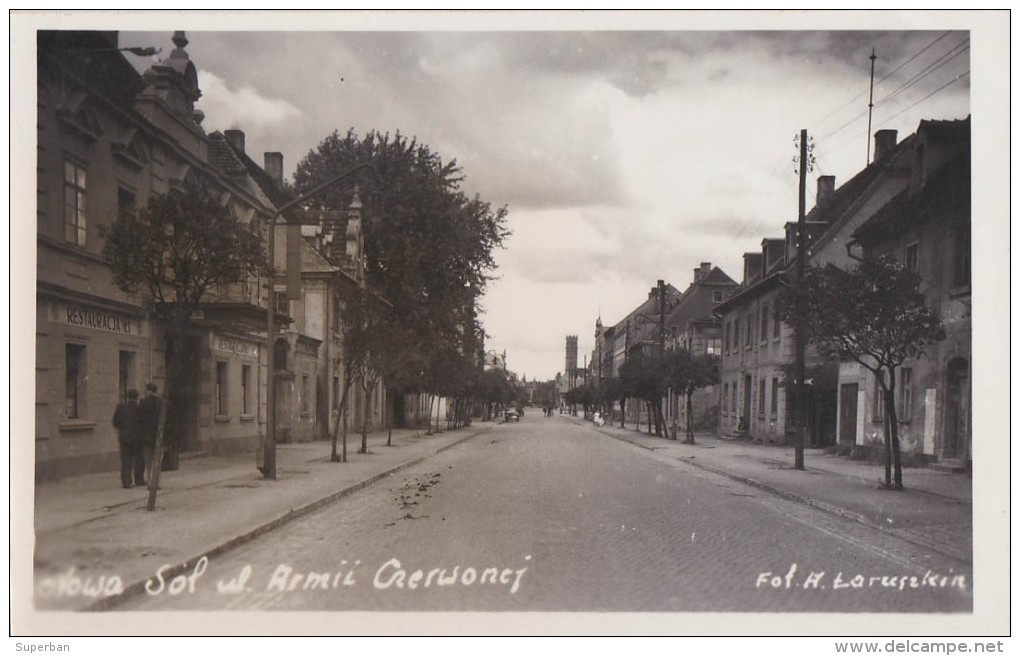 NOWA SOL / NEUSALZ : UL. ARMII CZERWONEJ - CARTE VRAIE PHOTO / REAL PHOTO POSTCARD - ANNÉE / YEAR ~ 1950 (u-854) - Polen