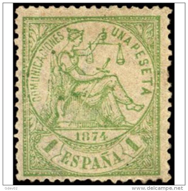 ES150STV-LFT***150.España.Spain. Espagne.ALEGORIAS DE LA JUSTICIA .1874.(Ed 150**)  Sin  Charnela - Unused Stamps