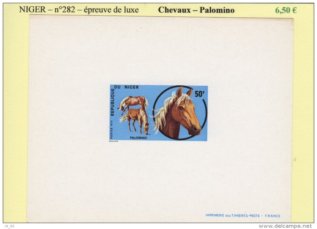 Niger - N°282 - Chevaux - Palomino - Epreuve De Luxe - Niger (1960-...)