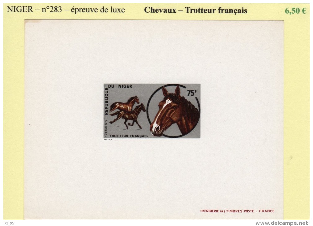 Niger - N°283 - Chevaux - Trotteur Francais - Epreuve De Luxe - Niger (1960-...)