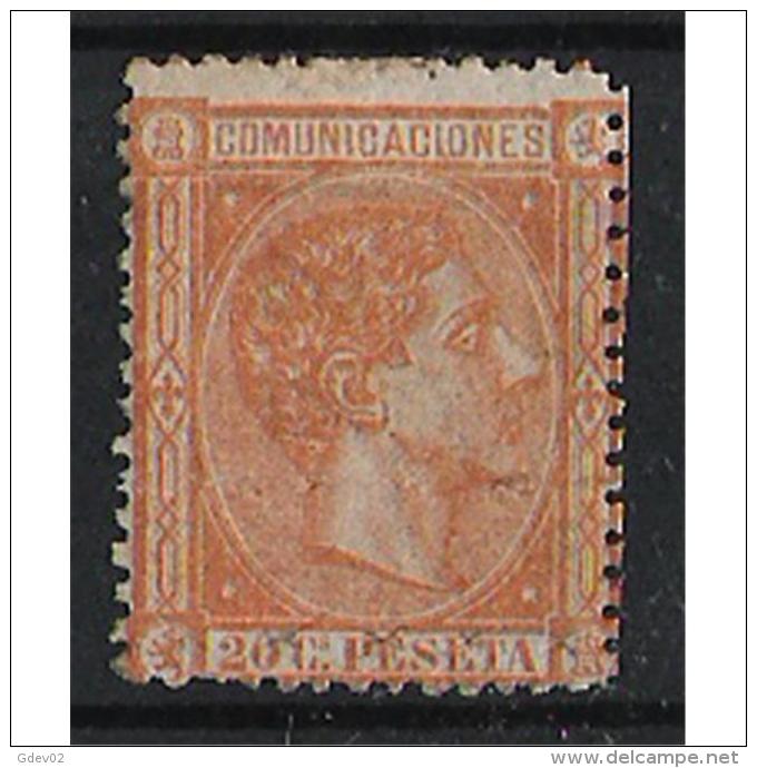 ES165STV-LFT***165STCFR.España.Spain. Espagne.REY ALFONSO Xll .1875.(Ed 175**)  Sin  Charnela - Royalties, Royals