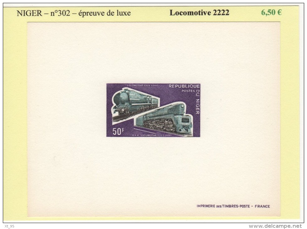 Niger - N°302 - Locomotive 2222 - Epreuve De Luxe - Niger (1960-...)