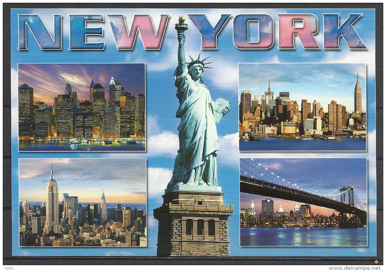 United States,  New York City, Multi View With Statue Of Liberty. - Statue Of Liberty