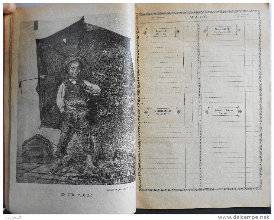 GRAND AGENDA ILLUSTRE pour l'année 1894 - GRANDS MAGASINS AU PRINTEMPS ALAIS (Gard) - Catalogue de Vente - En l'Etat