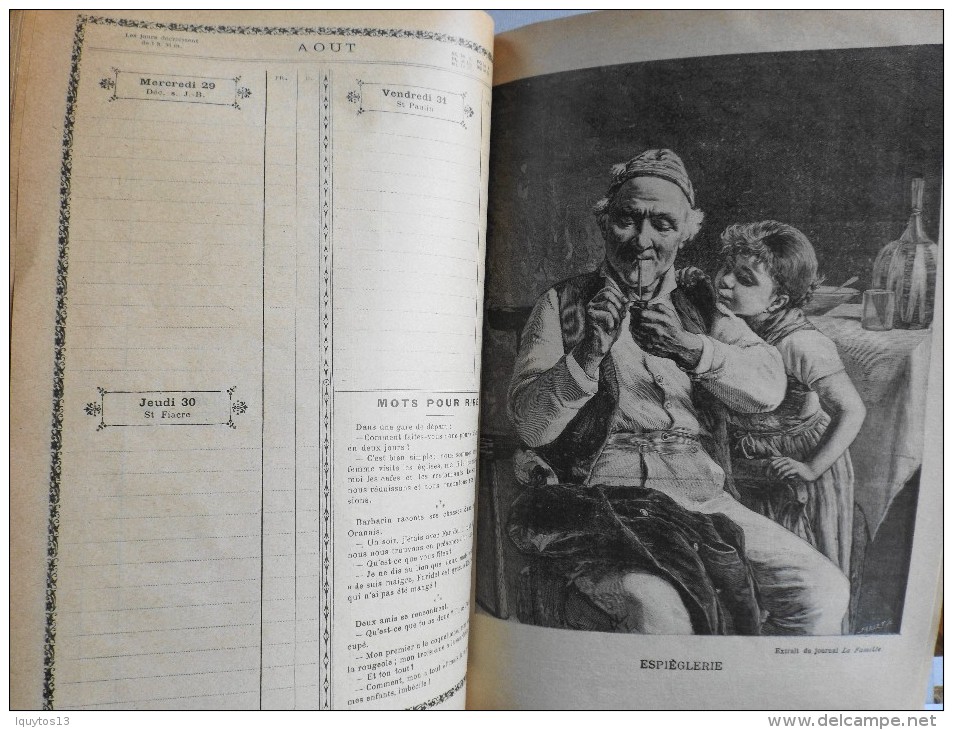 GRAND AGENDA ILLUSTRE pour l'année 1894 - GRANDS MAGASINS AU PRINTEMPS ALAIS (Gard) - Catalogue de Vente - En l'Etat