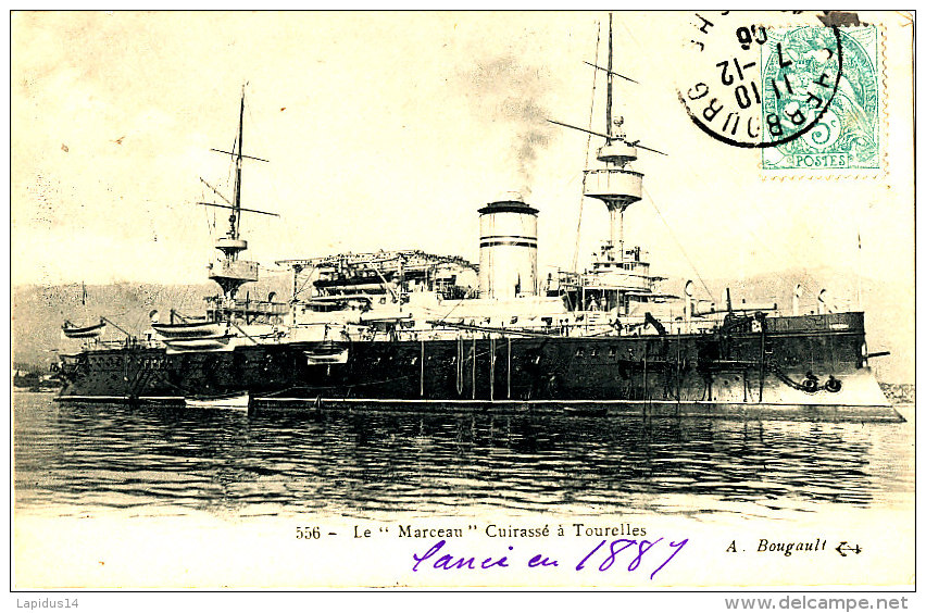 AB 980  /     C P A  -  LE MARCEAU   CUIRASSE  A TOURELLES - Warships