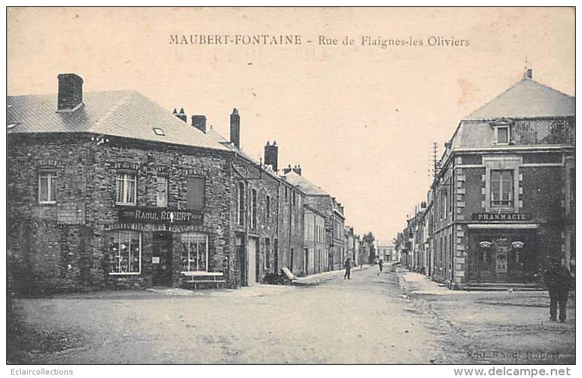 Maubert-Fontaine      08         Rue De Flaignes.. Mercerie Raoul Robert - Andere & Zonder Classificatie