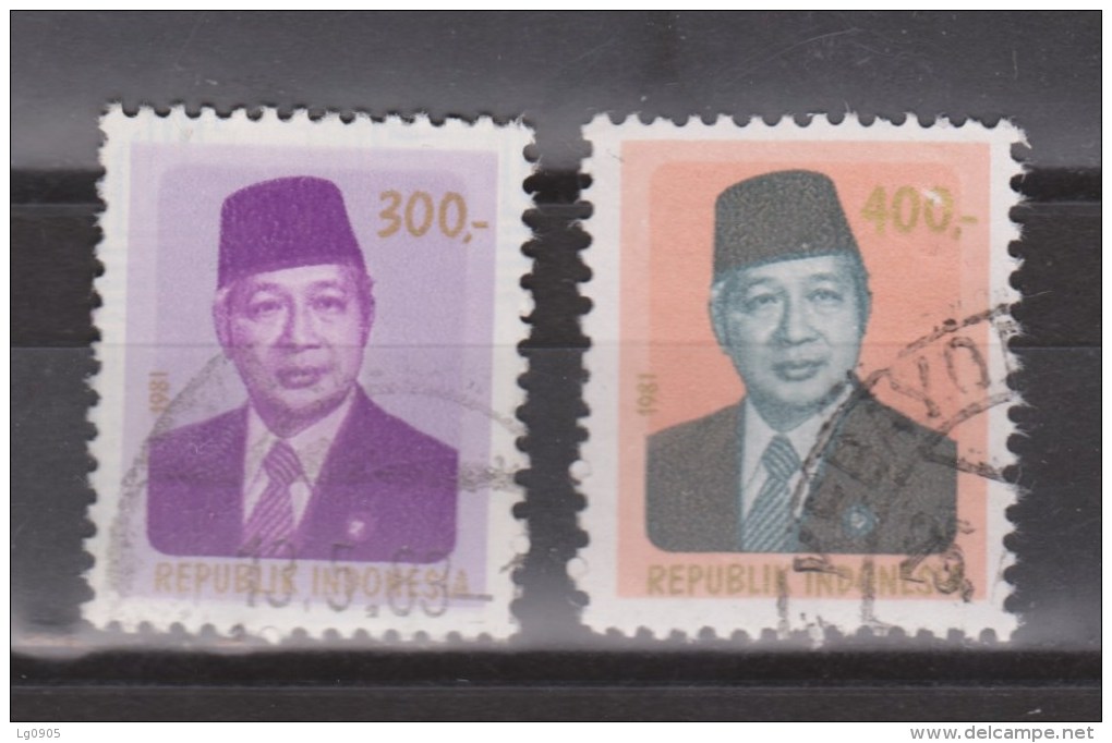 Indonesia Indonesie Nr.1055-1056 Used ; President Soeharto 1981 NOW MANY STAMPS INDONESIA VERY CHEAP - Indonesië