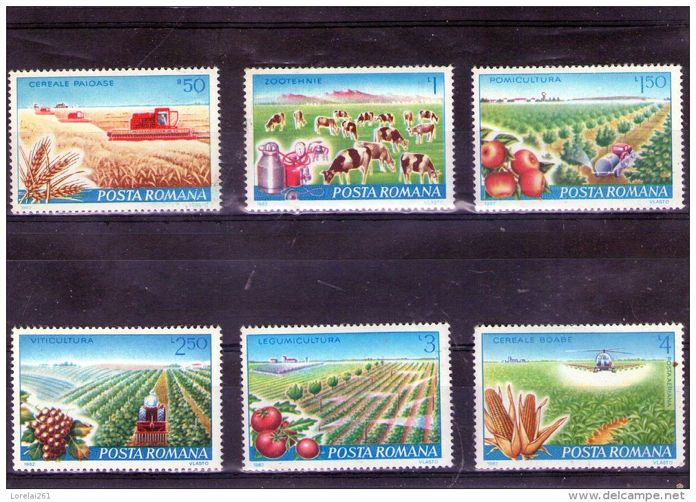 1982 - Mecanisation De L Agriculture Mi 3873/3878 Et Yv  3388/3392 MNH - Unused Stamps