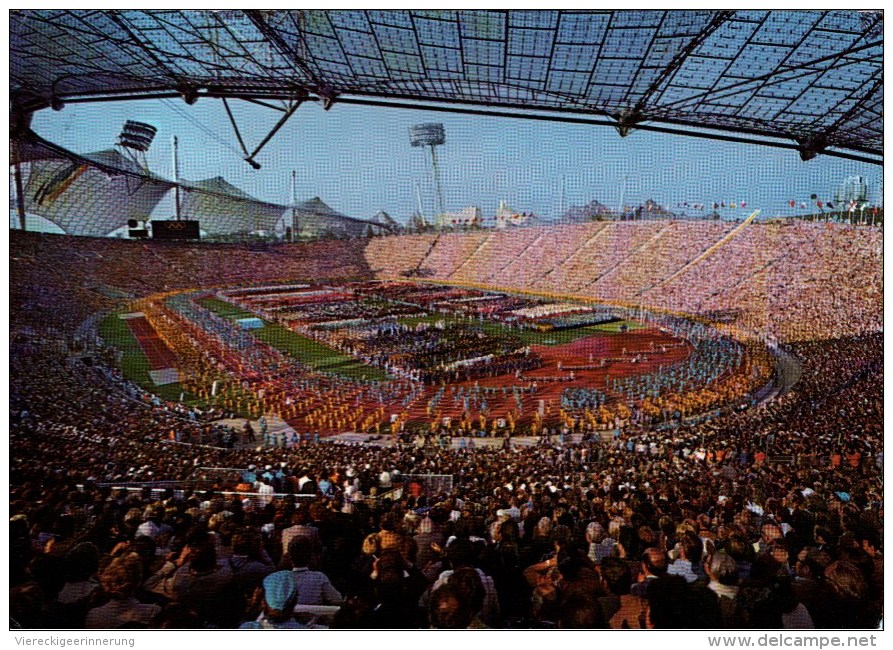 ! 1972 Ansichtskarte München Olympiastadion - Sommer 1972: München