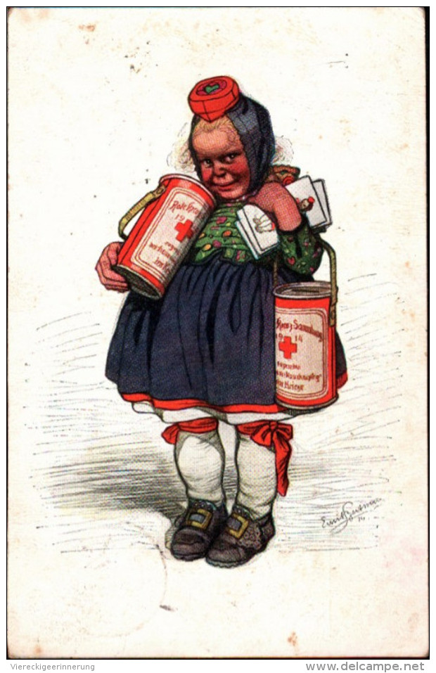 ! 1914 Ansichtskarte Rotes Kreuz Sammlung Hessen, Red Cross, Croix Rouge - Publicité