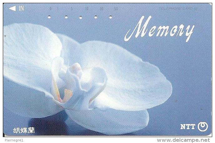 2-CARTE-MAGNETIQUE-JAPON-ORCHIDEES BLANCHES-TBE - Fleurs