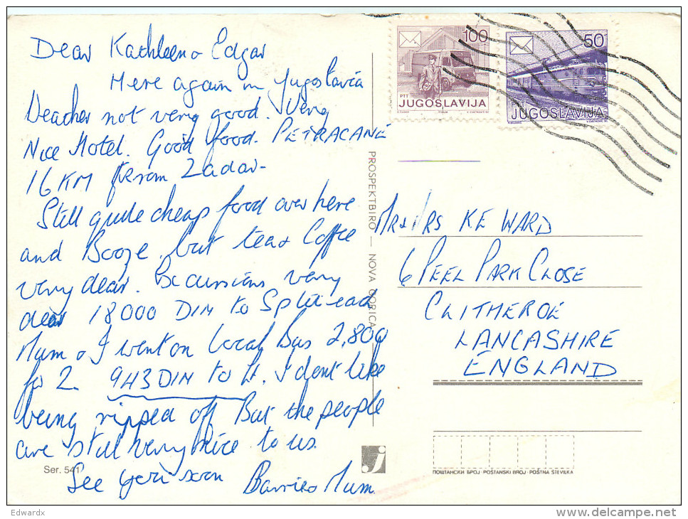 Zadar, Croatia Postcard Posted 1986 Stamp - Croatia