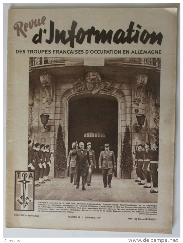 1949 N° 48 Revue D´Information Des Troupes Françaises D´occupation En Allemagne - Français