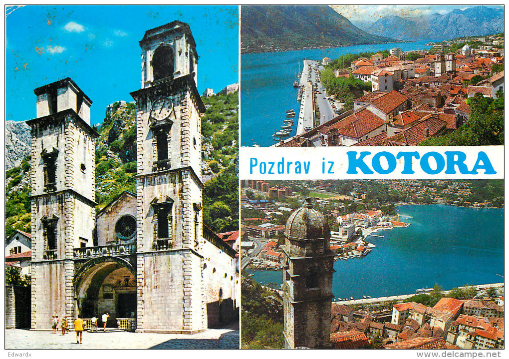 Kotor, Montenegro  Postcard Posted 1990 Stamp - Montenegro