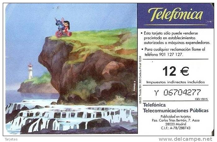 TARJETA DE UN FARO DE ESPAÑA Y DISNEY (SHIP-LIGHTHOUSE) - Phares