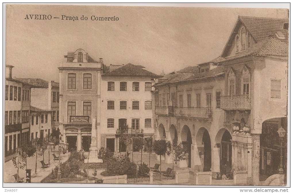 Postal Portugal - Aveiro - Praça Do Comercio (Ed. Alberto Malva) - CPA - Postcard - Aveiro