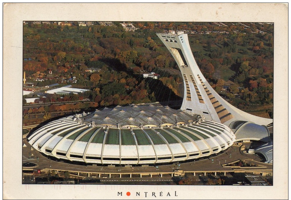 1420A    STADE   OLYMPIQUE    MONTREAL TIMBRE VERSO - Cartes Modernes