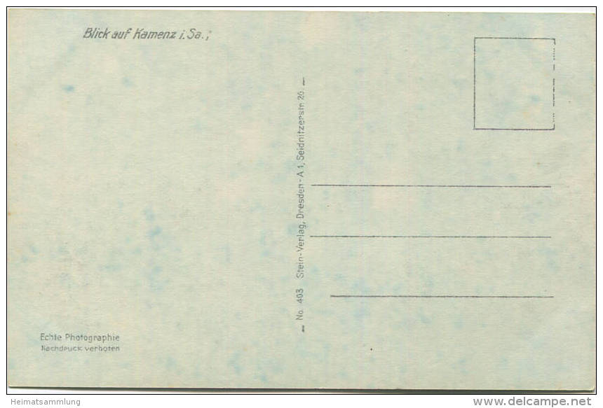 Blick Auf Kamenz - Foto-AK - Stein Verlag Dresden - Kamenz