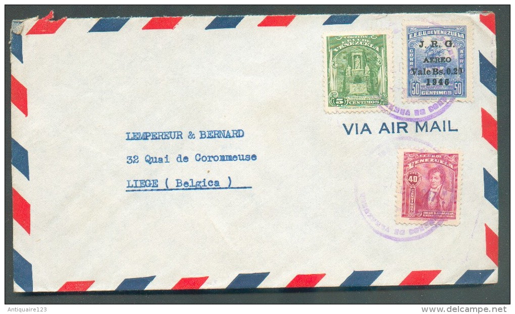 Airmail Cover From VENEZUELA To Belgiun - 11389 - Venezuela