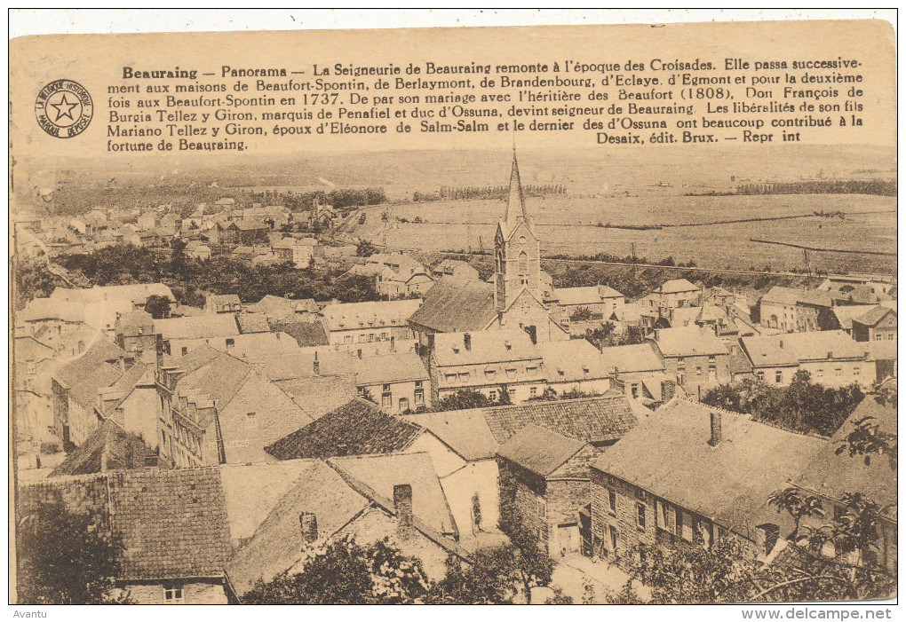 BEAURAING  / PANORAMA SUR LE VILLAGE - Beauraing