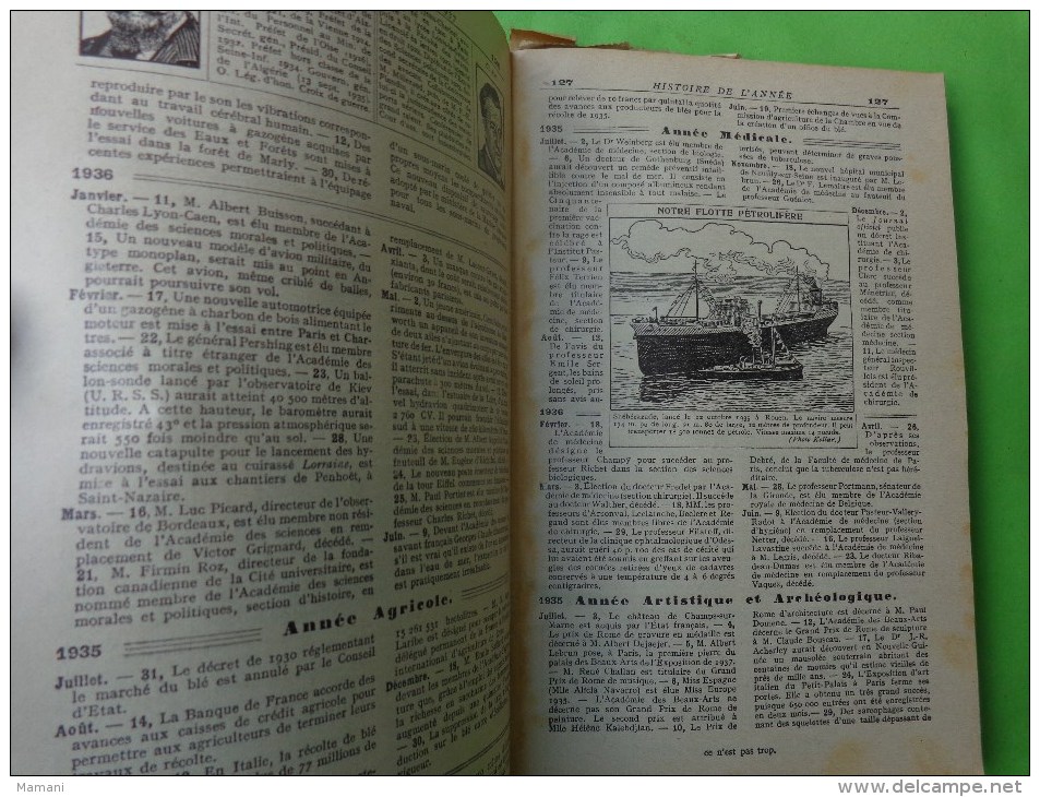 Almanach Hachette 1937--construire Un Avion Jouet-boxe Thil-lou Brouillard-trouble En Egypte-obseque Reine Astrid - Non Classificati