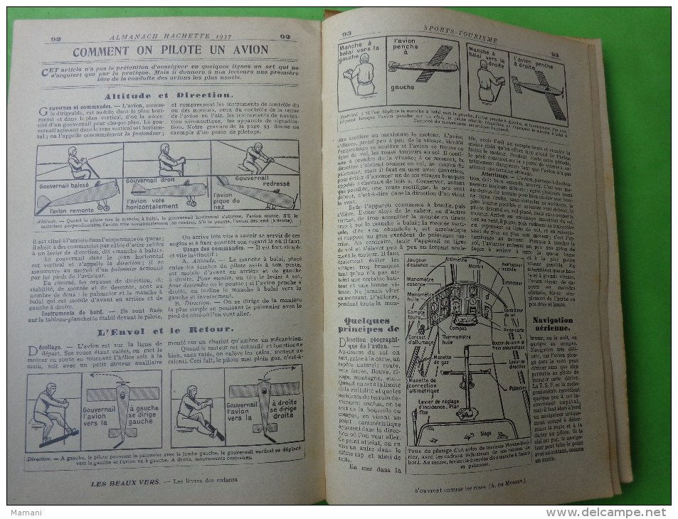 Almanach Hachette 1937--construire Un Avion Jouet-boxe Thil-lou Brouillard-trouble En Egypte-obseque Reine Astrid - Non Classificati