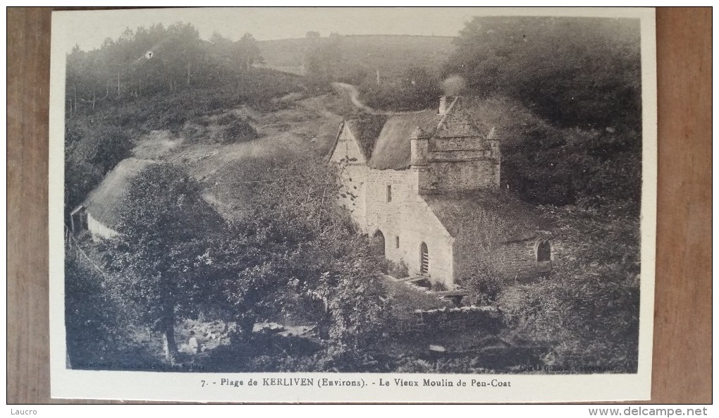 La Forêt Fouesnant.plage De Kerleven.le Vieux Moulin De Pen-coat.cliché Giffard N ° 7 - La Forêt-Fouesnant