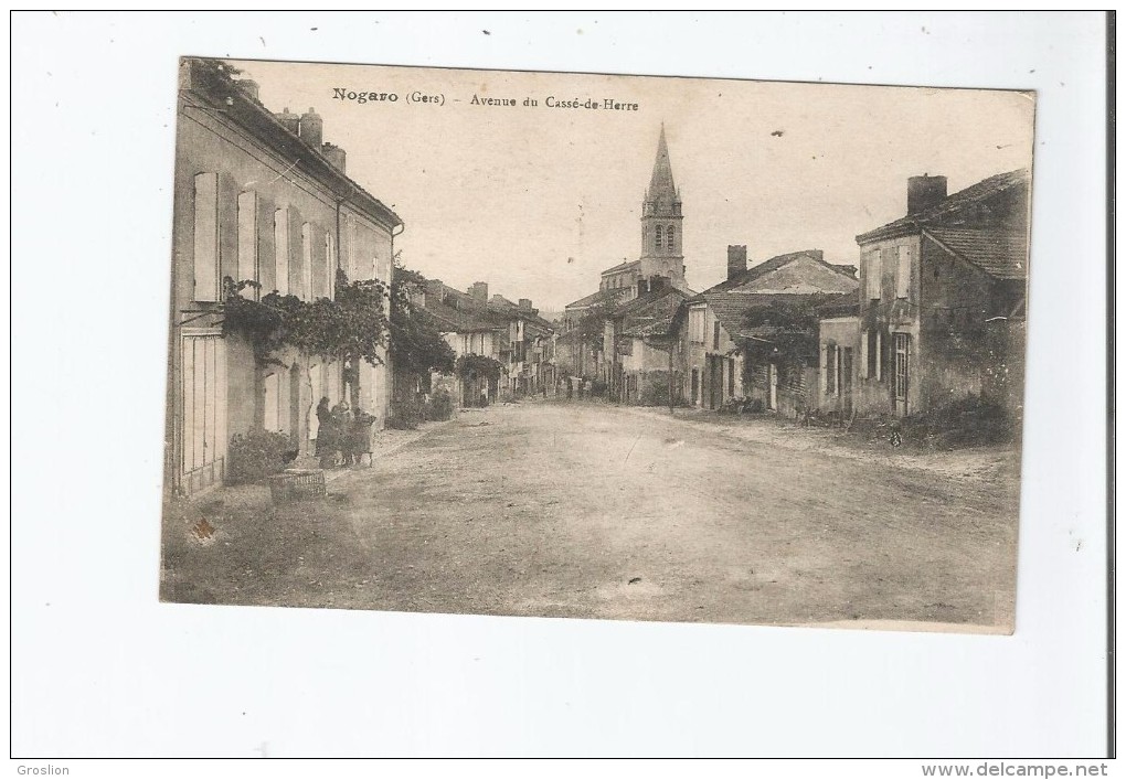 NOGARO (GERS) AVENUE DU CASSE DE HERRE 1918 - Nogaro