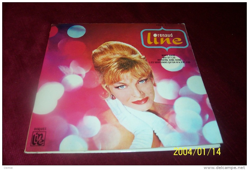 LINE RENAUD °  AUTOGRAPHE SUR DISQUE VINYLE 45 TOURS  MARY7 ANNE + 3 TITRES  DISQUE LINE - Other & Unclassified