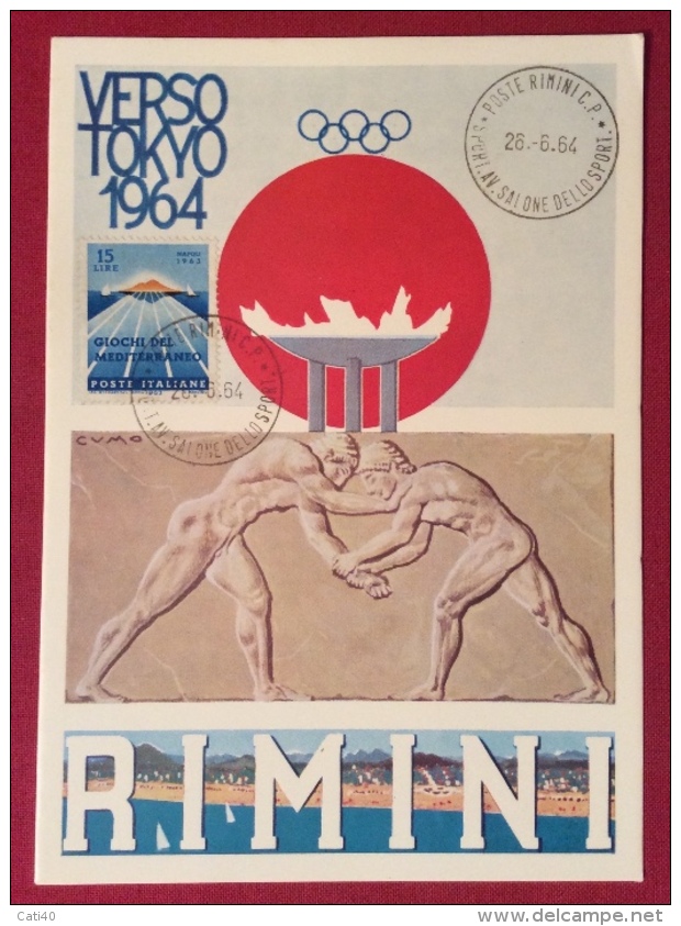 OLIMPIADI RIMNI PER VERSO TOKIO 26/6/64 - 1971-80: Storia Postale