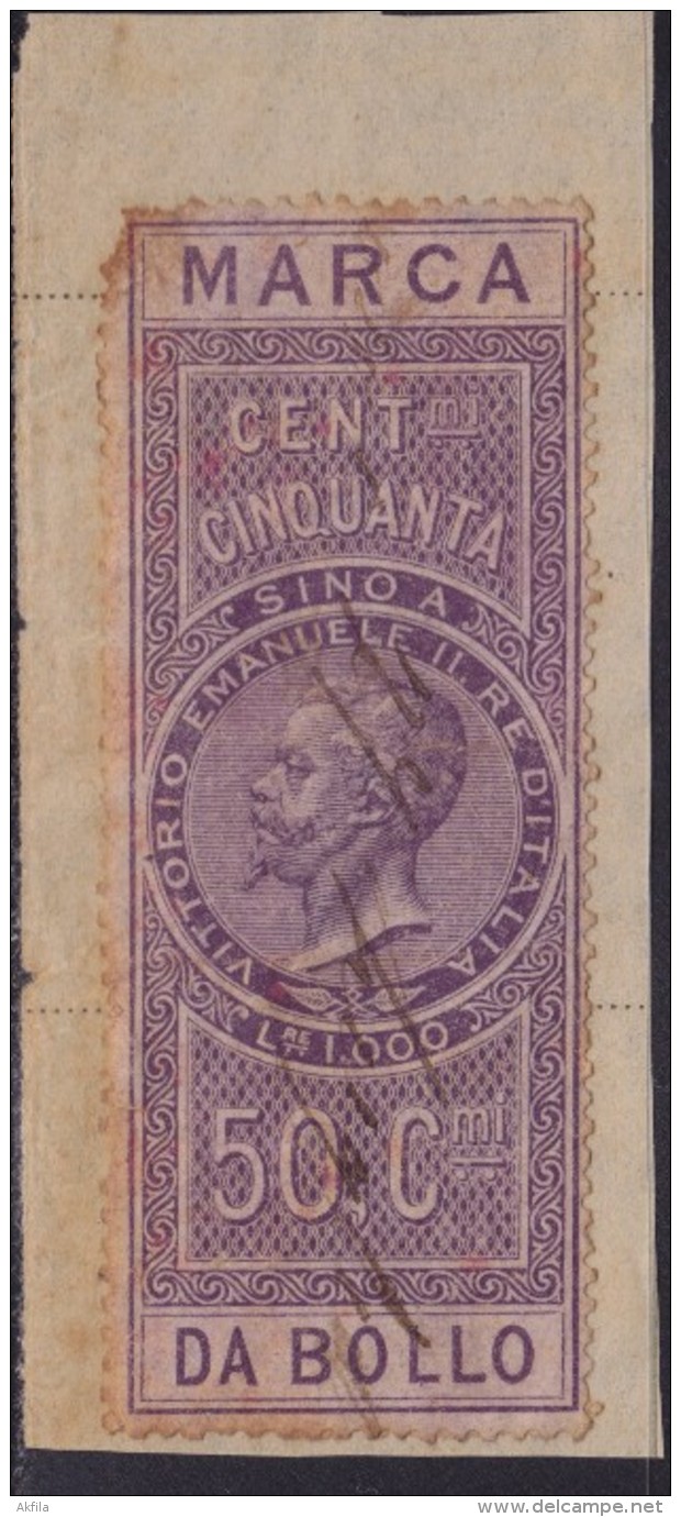 Italy, Rare Revenue Stamp On Cutting - Fiscali