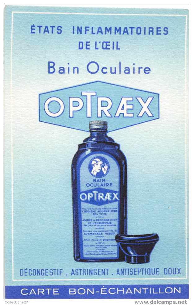 75-PARIS 20 - 16 /22 RUE DES ORTEAUX , CARTE BON ECHANTILLON PUBLICITAIRE , MEDICINALE,  PHARMACEUTIQUE - Arrondissement: 20