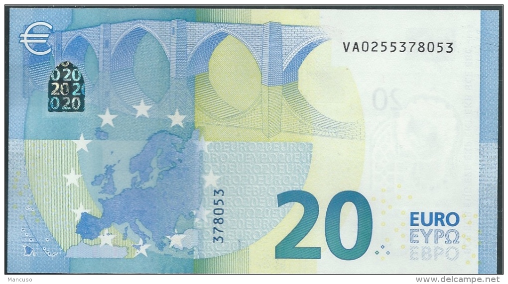 &euro; 20  SPAIN  VA V001 G5  DRAGHI  UNC - 20 Euro